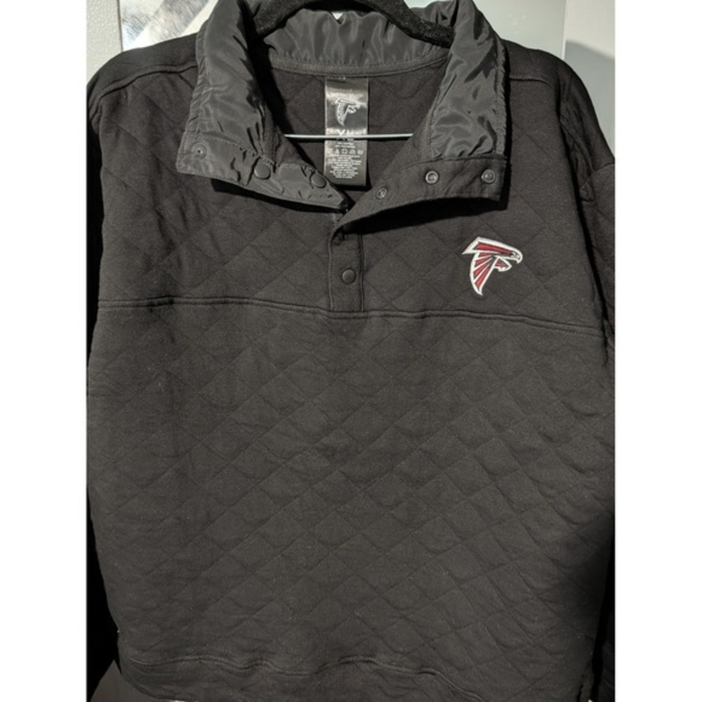 Atlanta Falcons NFL Black Pullover Sweatshirt‎ Quilted 24 Legends XL